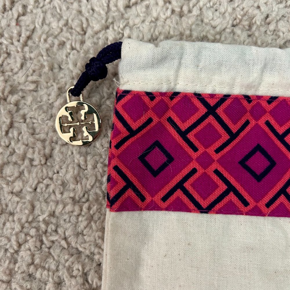 Tory Burch Linen Canvas Small Drawstring Duster B… - image 4